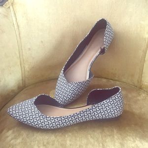 GAP pointed patterned ballet flats size 10